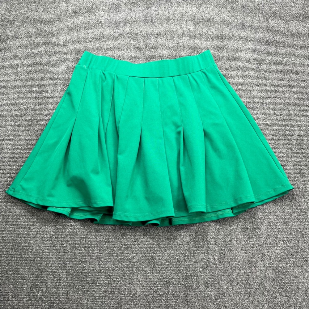 Indero Tennis Athletic Golf Skort Green Pleated Mini Skirt